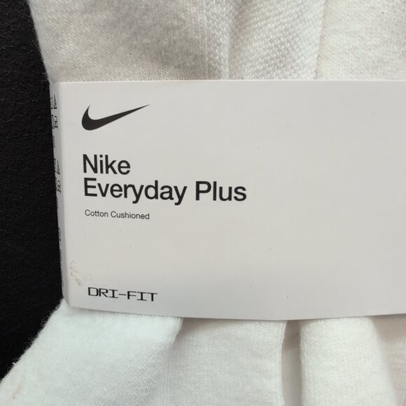 Nike Everyday Plus Cotton Cushioned Crew Socks Size Large White 6 Pairs - Picture 2 of 7
